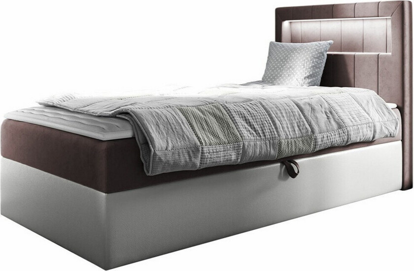 Boisdale Sengeramme 100x200 cm - Brun/Hvit