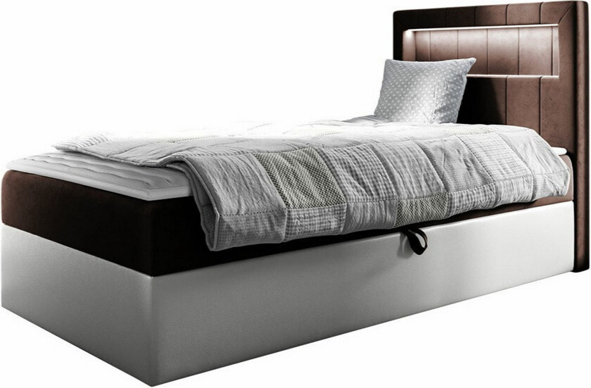 Boisdale Sengeramme 100x200 cm - Brun/Hvit