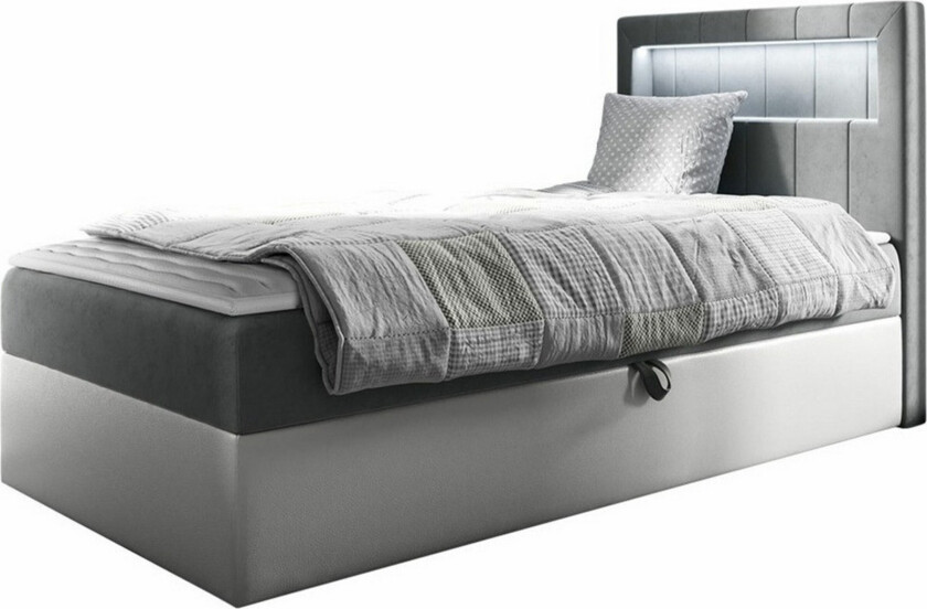 Boisdale Sengeramme 90x200 cm - Lysegrå