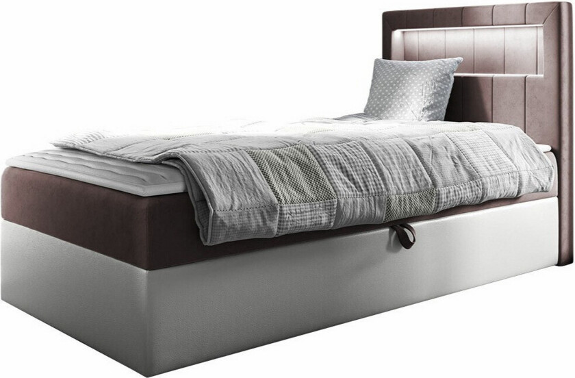 Boisdale Sengeramme 90x200 cm - Brun/Hvit