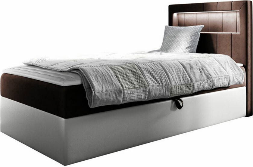 Boisdale Sengeramme 90x200 cm - Brun/Hvit