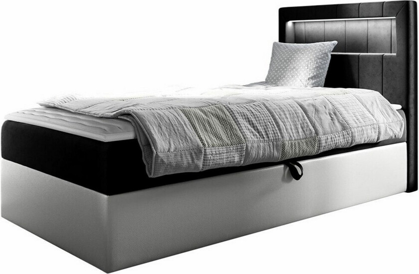 Boisdale Sengeramme 80x200 cm - SvartHvit