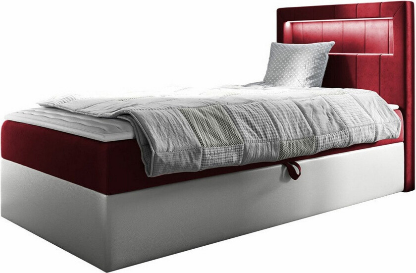 Boisdale Sengeramme 80x200 cm - Rød/Hvit