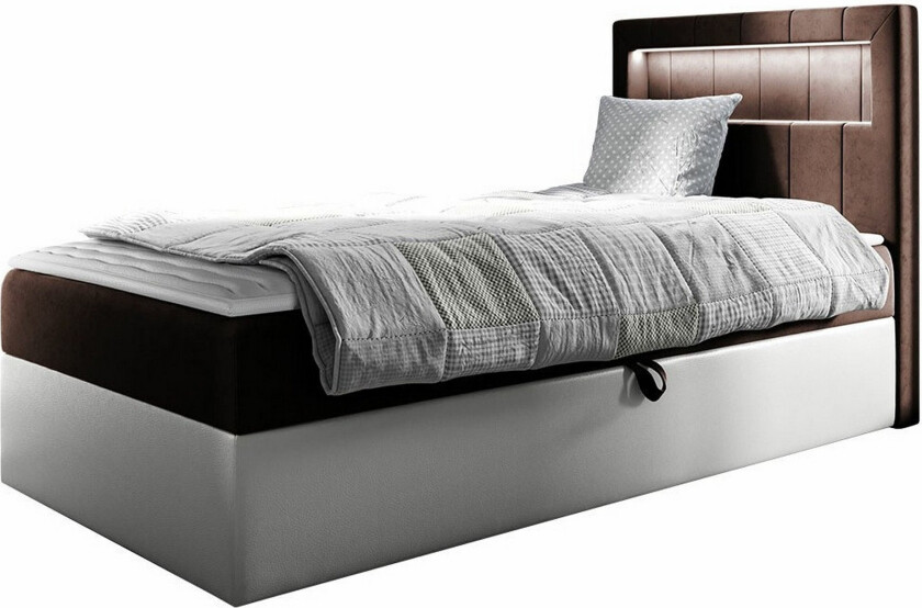 Boisdale Sengeramme 80x200 cm - Brun/Hvit