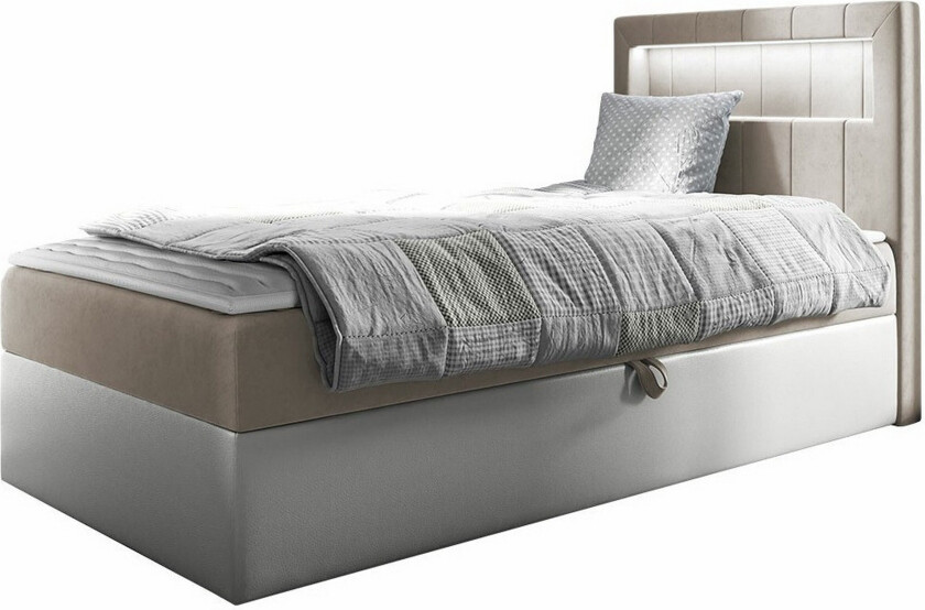 Boisdale Sengeramme 80x200 cm - Beige/Hvit