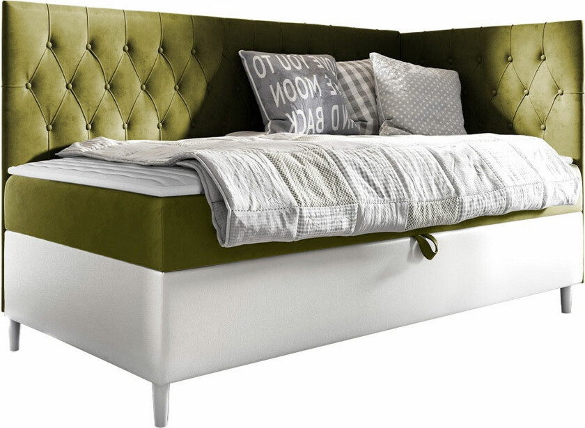 Boisdale Sengeramme 80x200 cm - Grønn/Hvit