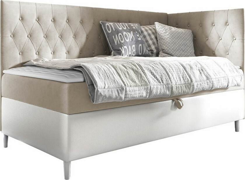 Boisdale Sengeramme 80x200 cm - Beige/Hvit