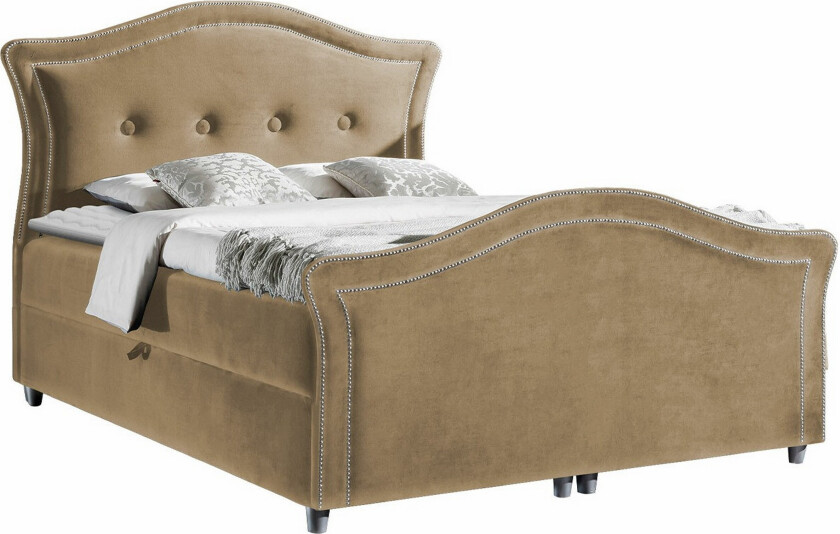 Boisdale Kontinentalseng 200x200 cm - Mørk Beige/Mocca