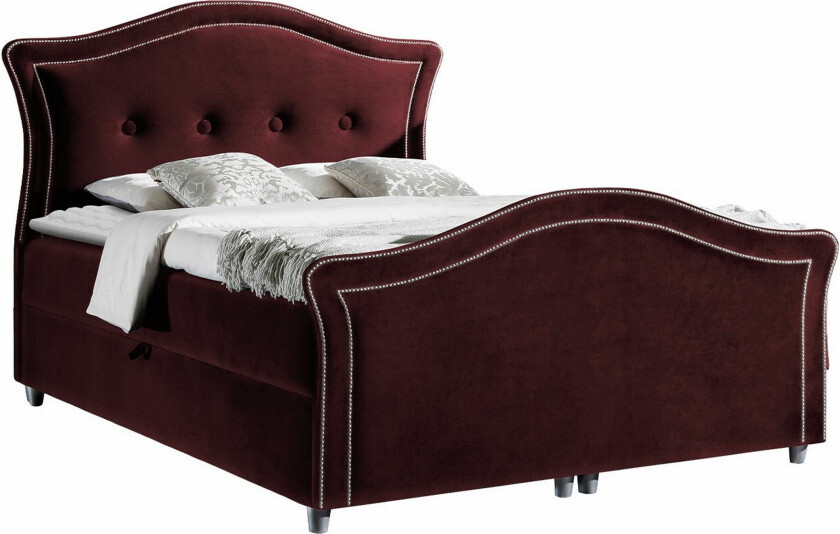 Boisdale Sengeramme 180x200 cm - Brun/Rød