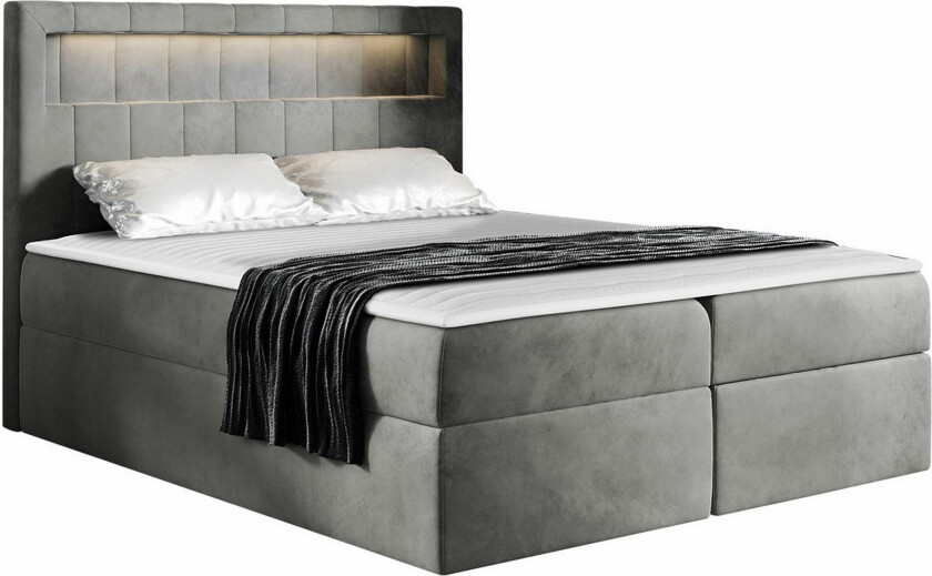 Boisdale Kontinentalseng 200x200 cm - Lysegrå