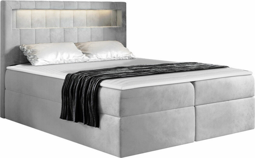 Boisdale Kontinentalseng 140x200 cm - Lysegrå