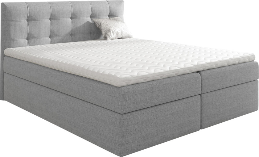 Skaftå kontinentalseng 120x200 - Svart / Grå / Hvit