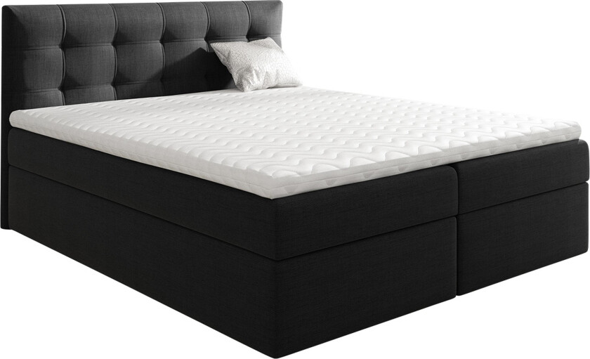 Skaftå kontinentalseng 160x200 - Svart / Hvit