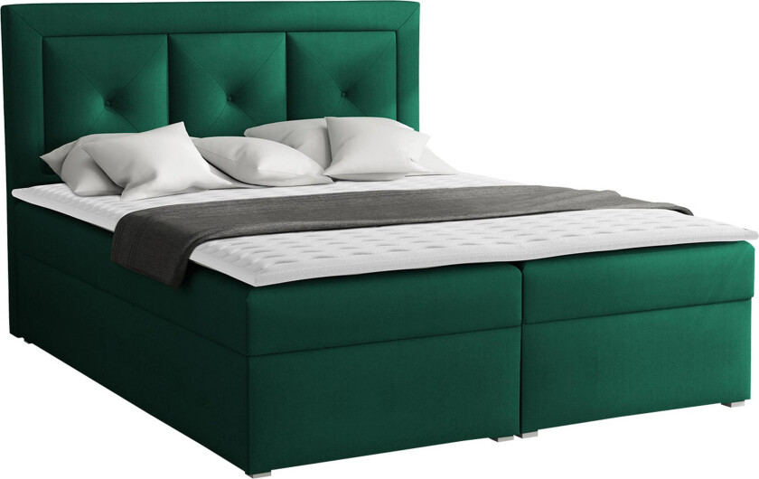 Moden Kontinentalseng 180x215 cm - Grønn