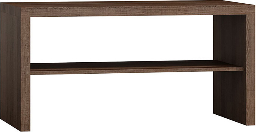 Benavila Sofabord 120 cm med Oppbevaringshyller - Eikefarge/Brun