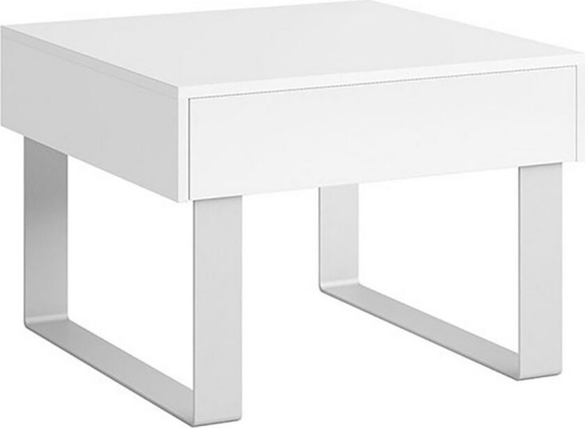 Tessan Sofabord Litet 64 cm med Oppbevaringsskuff - Hvit