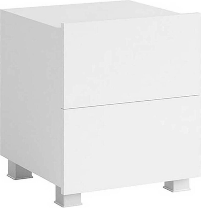 Tessan Nattbord 40 cm med Oppbevaring - Hvit