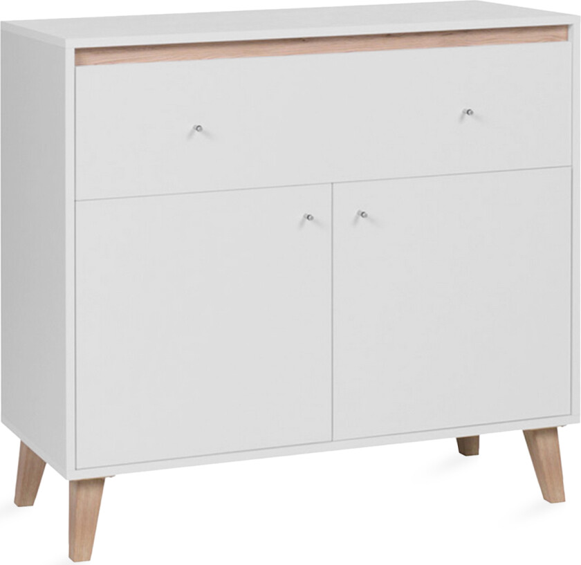 Waldsten Kommode 100 cm - Hvit/Lyst Tre
