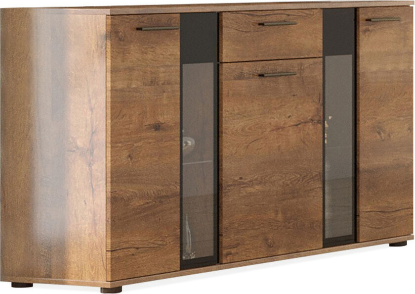 Deardorf Komoda 140 cm - Tre/natur/Hvit