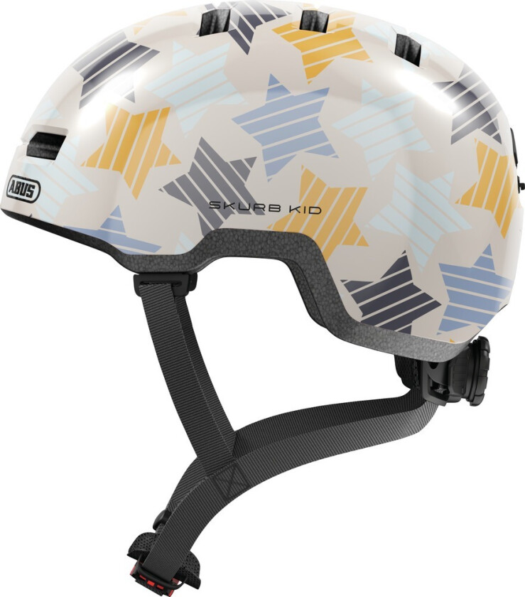 Abus Skurb Kid Sykkelhjelm Grey Stars