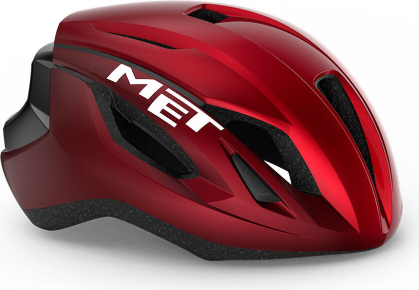 Met strale aerodynamisk sykkelhjelm rød
