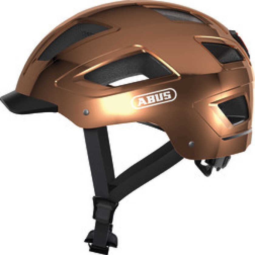 Hyban 2.0 sykkelhjelm LED Chrome Rosé
