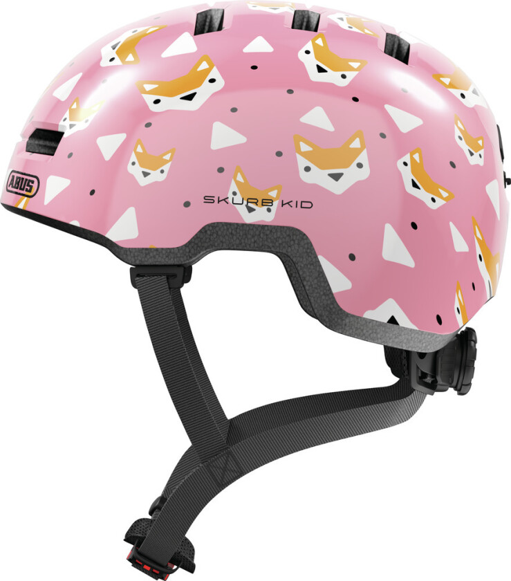 Abus Skurb Kid sykkelhjelm, Rose Foxes