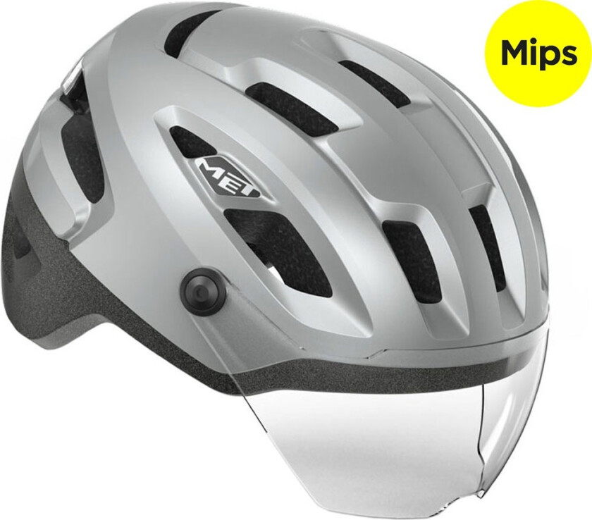 Intercity Mips sykkelhjelm Reflective Matt visir