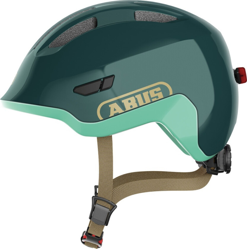 Abus Smiley 3.0 Ace LED Sykkelhjelm Royal Green