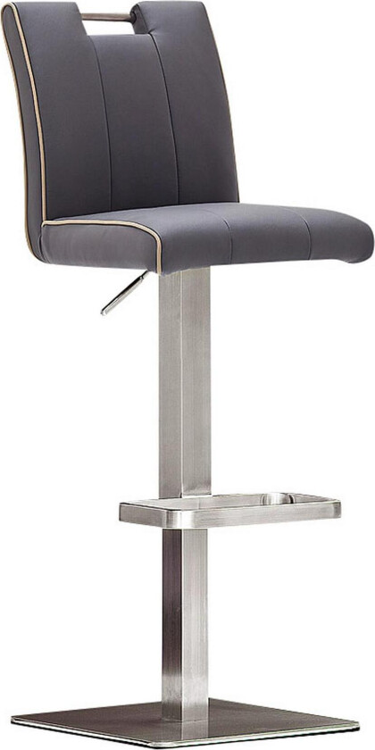 Navajo Barstol Kvadrat Stål - Grå PU