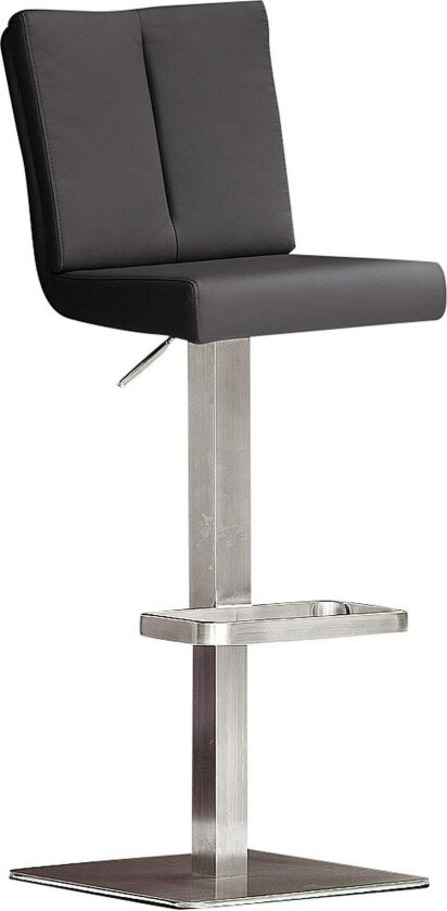 Virga Barstol Kvadrat Stål - Svart PU