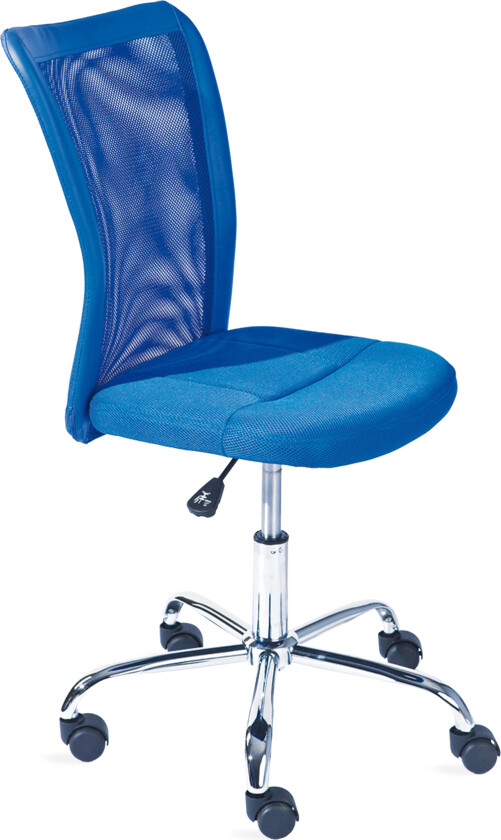 April Kontorstol Barn Kunstlær - Blå