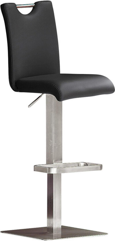 Crespo Barstol Kunstlær - Svart/Stål