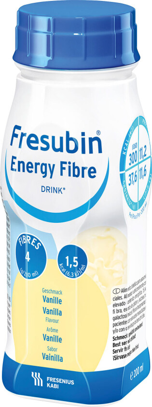 Energy Fibre Drink vanilje, 4x200 ml