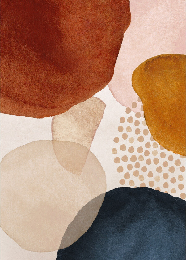 Poster Circles 70x100 cm - Beige