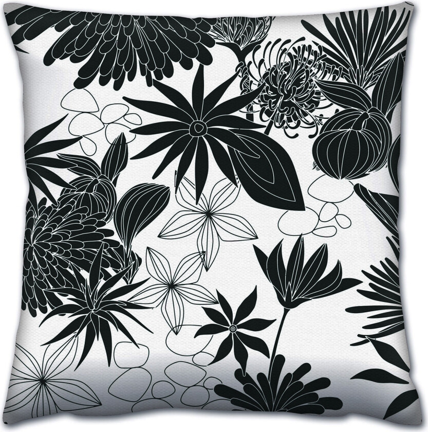 Gravel Pute 43x43 cm - Svart/Hvit