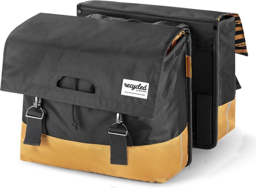 Bilde av Sykkelveske Dobbelt 40 Liter Sort/Gull