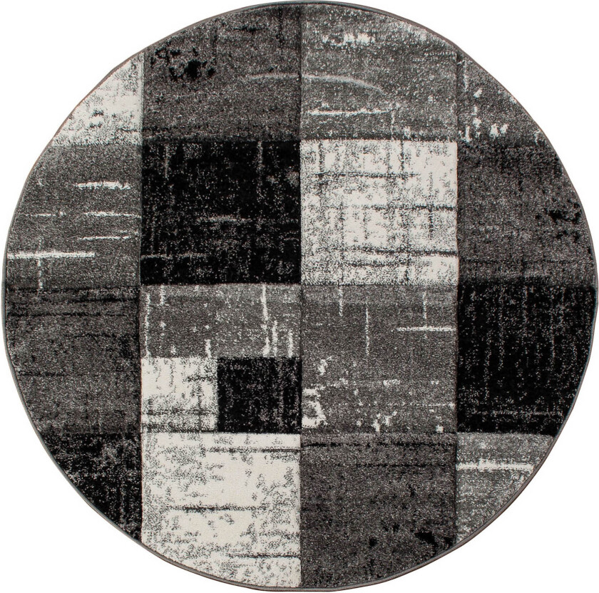London Square Friezematte Rund 200 - Svart