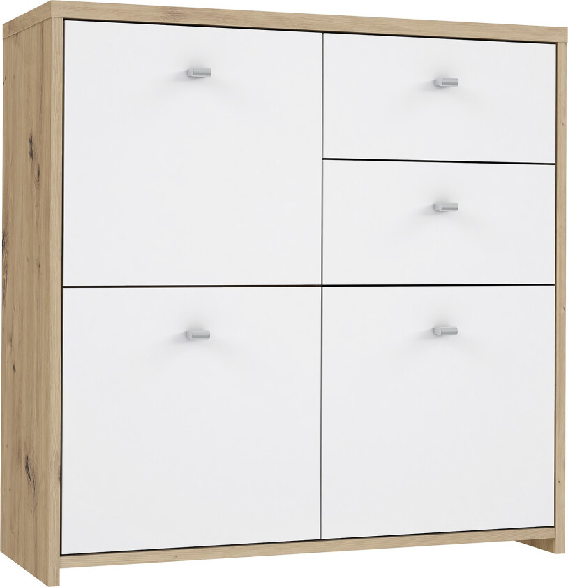 Toledor Skjenk 2 Skuffer 74x77 cm - Brun / Hvit