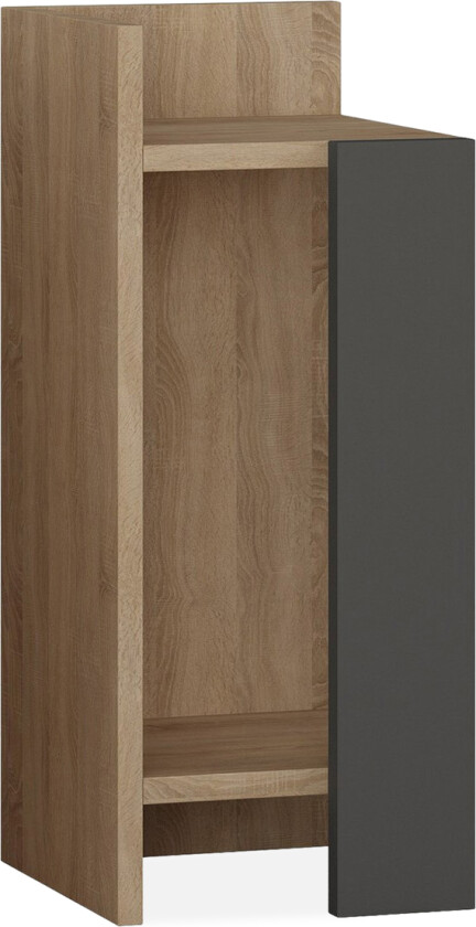 Decorta Nattbord 27 cm - Eikfarge/Mørkegrå