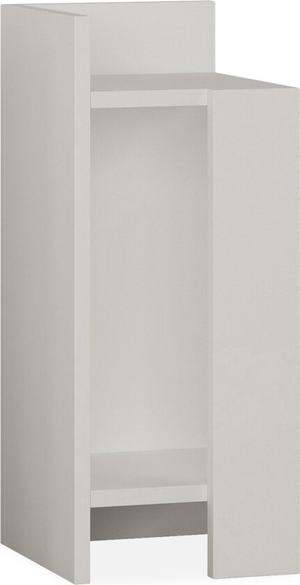 Decorta Nattbord 27 cm med Oppbevaring Hyller + Luker - Hvit