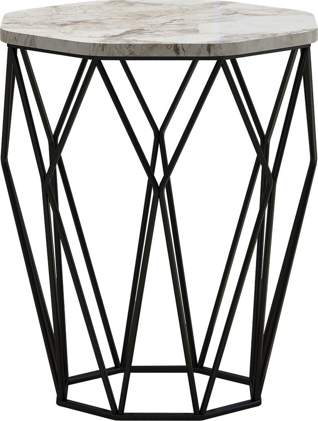 Bojana Sidebord Rundt 46 cm - Grå/Svart