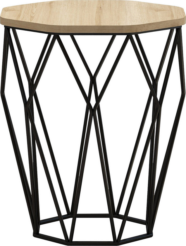 Bojana Sidebord Rundt 46 cm - Natur/Svart