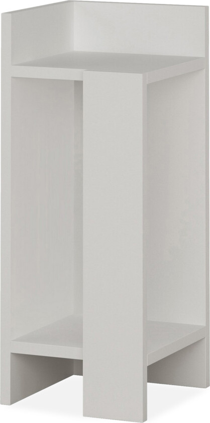 Bilde av Decorta Nattbord 27 cm med Oppbevaring Hyllor + Luker Venstr - Extra Hvit