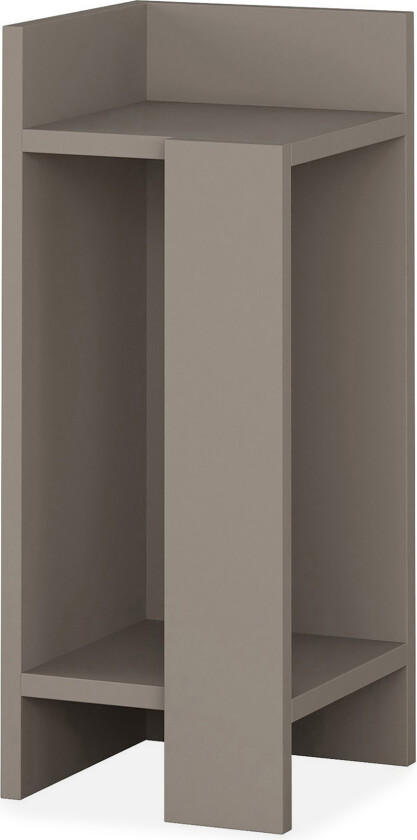 Bilde av Decorta Nattbord 27 cm med Oppbevaring Hyllor + Luker Venstr - Grå
