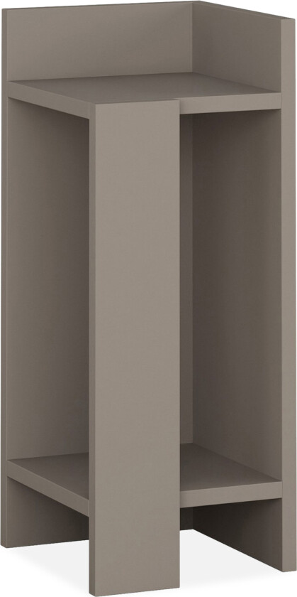 Bilde av Decorta Nattbord 27 cm med Oppbevaring Hyllor + Luker Høyre - Brun