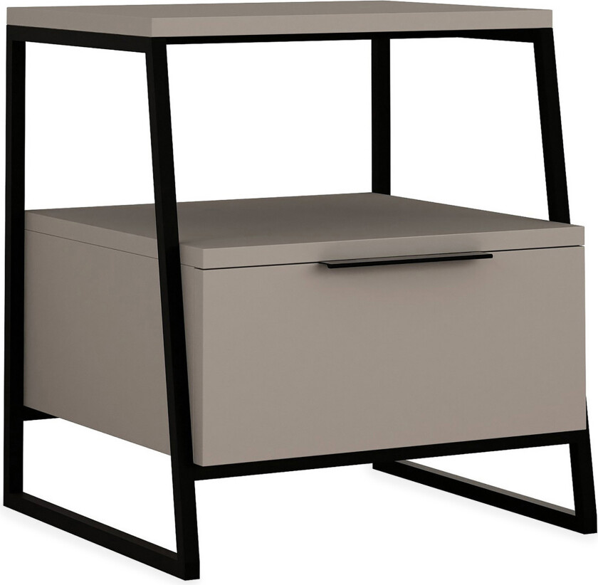 Bilde av Bodsjö Nattbord 45 cm med Oppbevaring Hylle+ Luke - Grå