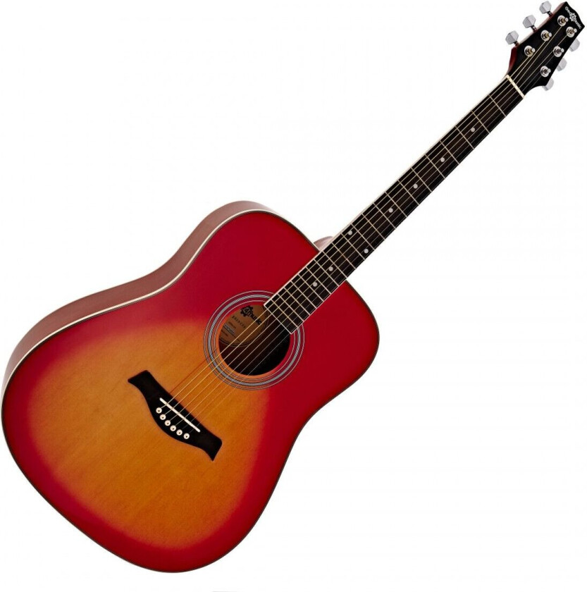 Gear4Music Dreadnought Acoustic Guitar by Gear4music Cherry Sunburst