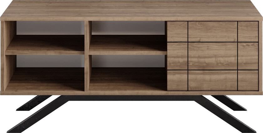 Einbeck Tv-benk 130 cm - Svart/Mørkebrun