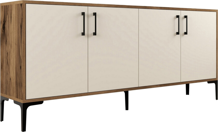 Levents Avlastningsbord 180 cm - Valnøtt/KremHvit